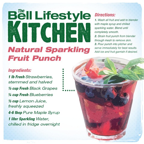Natural Sparkling Fruit Punch Recipe | Bell Wellness Center