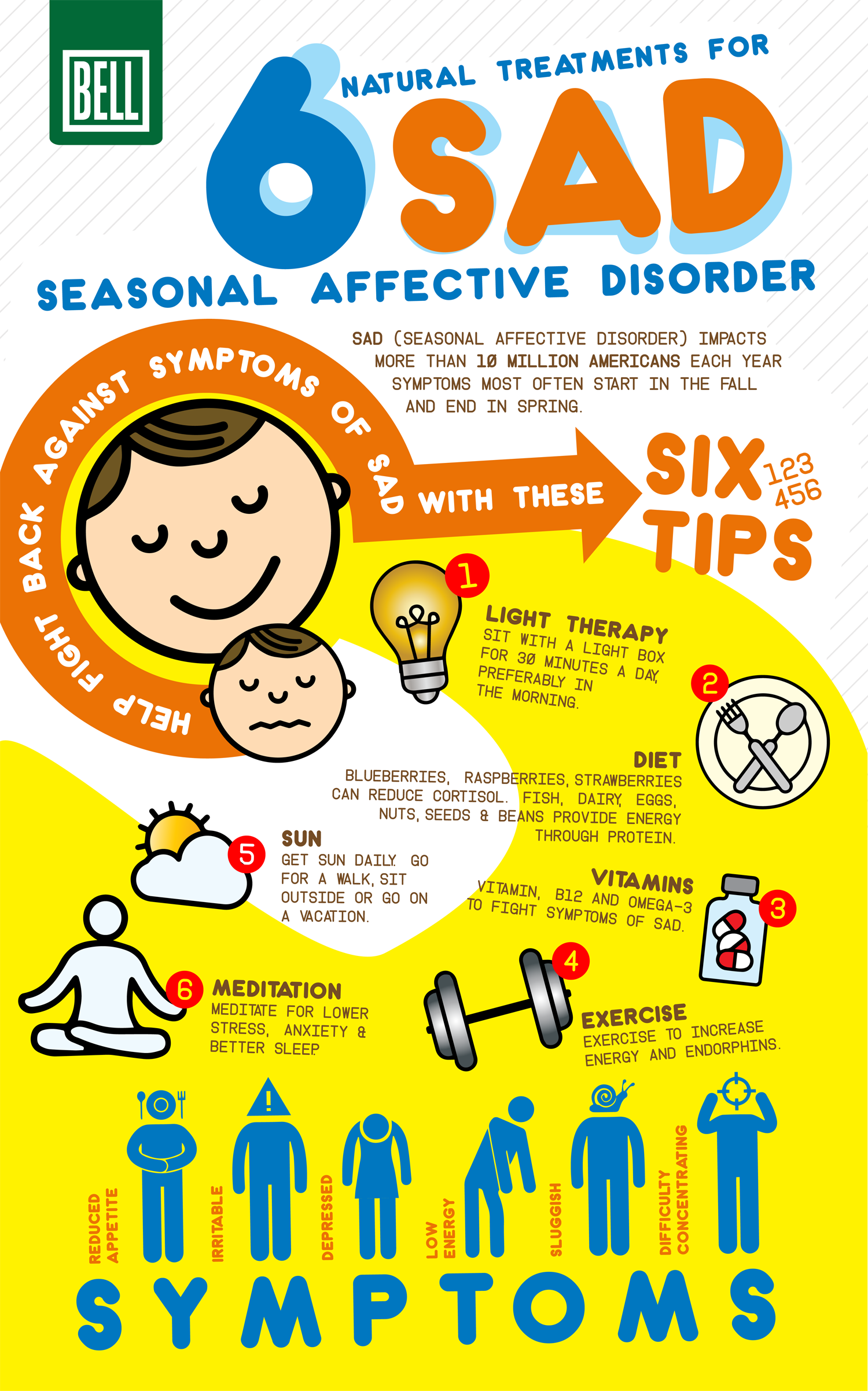 6 Natural Treatments For Seasonal Affective Disorder Infographic 