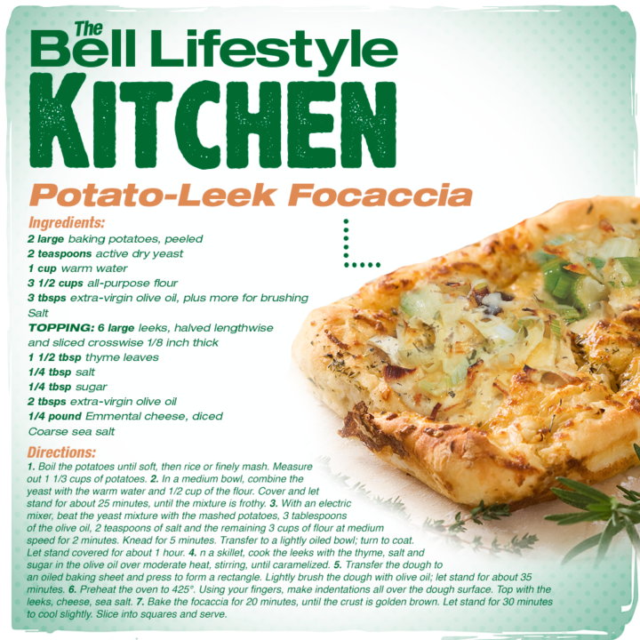 Potato-Leek Foccacia Recipe | Bell Wellness Center